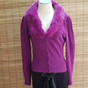 Bebe Fur Sexy Collar Sweater